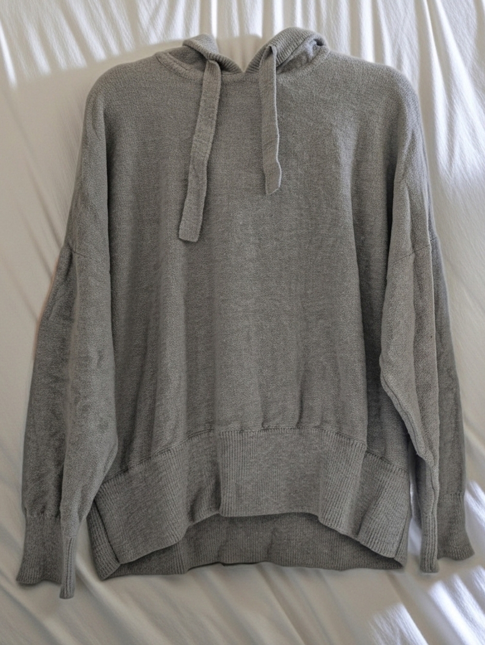 Madewell Gray Hooded Knit Sweater